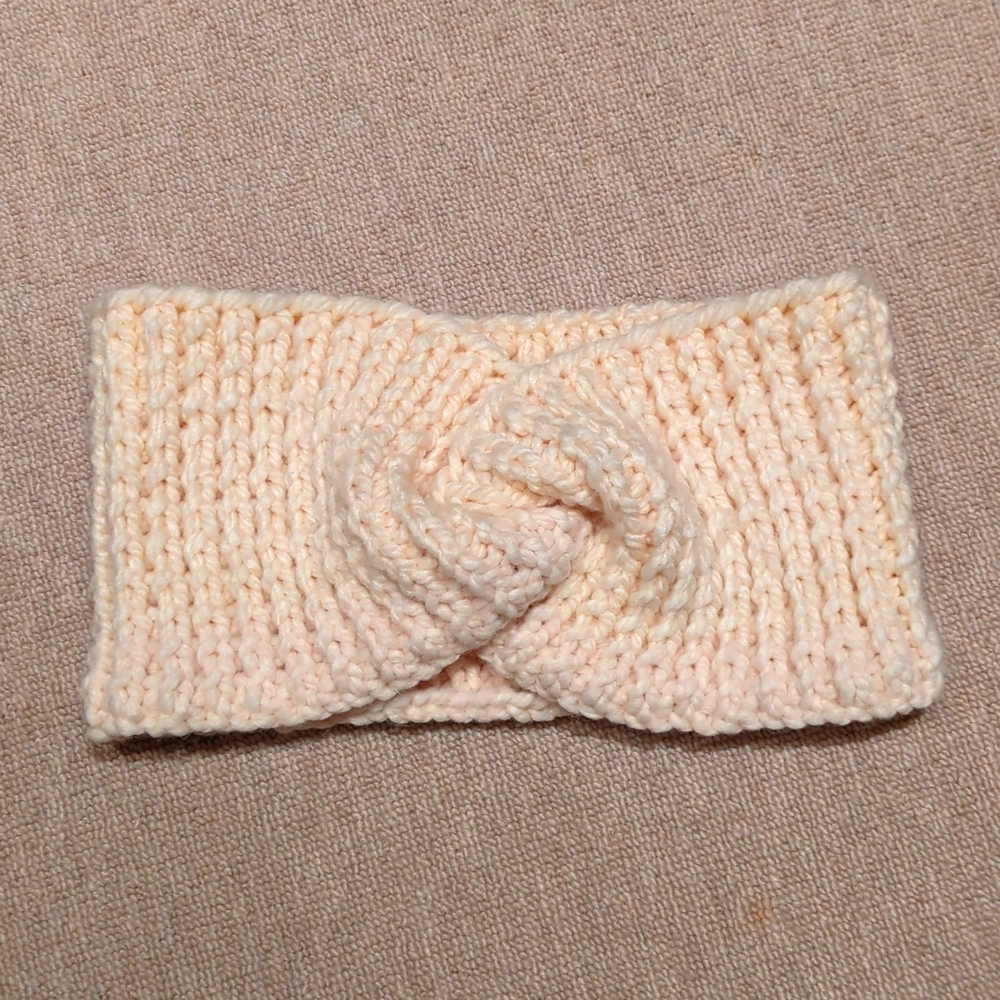 Hand knit infinity scarf